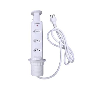 Imagem de Torre de Tomadas Multiplug com 3 Tomadas Branco Renna