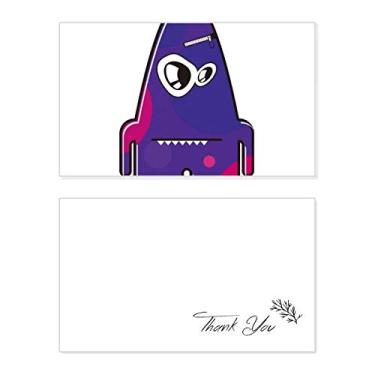 Imagem de Cartão de agradecimento do monstro roxo alienígena universo, aniversário, saudação, casamento, agradecimento