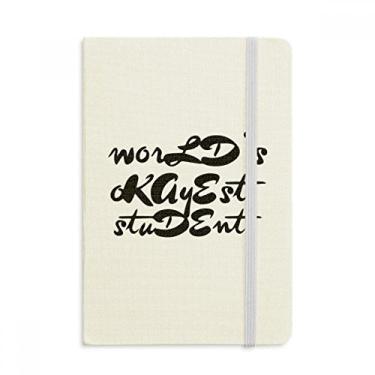 Imagem de Caderno com citação do professor World's Okayest Student Teacher Official Fabric Hard Cover Classic Journal Diary