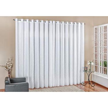 Imagem de Cortina Magnum Luxo 3M, Mellindre, Tecido, Superior: Voil Italiano 100% Poliéster., Branco Padrão, Sofisticata 2018-2216