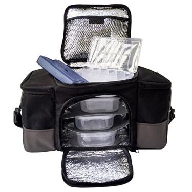 Imagem de Bolsa Térmica com Gelo Reutilizável e 4 Frascos (Nylon)
