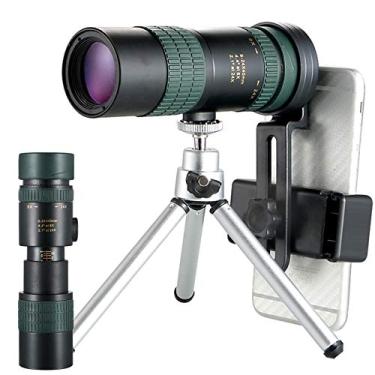 Imagem de 8-24x30mm O mais novo telescópio monocular com suporte para smartphone Prisma HD BAK4 de alta potência para observação de pássaros, acampamento e viagens