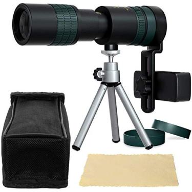 Imagem de [2021 Atualizado] Telescópio monocular -8-24x30mm HD de alta potência com suporte para smartphone e tripé à prova d'água Monóculo para observação de pássaros, acampamento, caminhadas