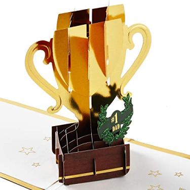 Imagem de Hallmark Cartão de Dia dos Pais Signature Paper Wonder Pop Up (#1 Troféu do papai)