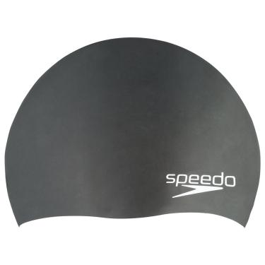 Imagem de Speedo Touca de natação unissex juvenil elastomérica de silicone Speedo preta, tamanho único