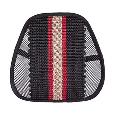 Imagem de Amagogo Suporte traseiro com malha, almofada de suporte traseiro de malha para cadeira de escritório de carro, preto