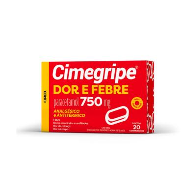 Imagem de Cimegripe Dor e Febre Paracetamol 750mg 20 comprimidos 20 Comprimidos