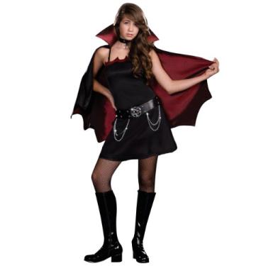 Imagem de Dreamgirl Vestido infantil Twilight Bite 5 peças de malha elástica, Preto, X-Small