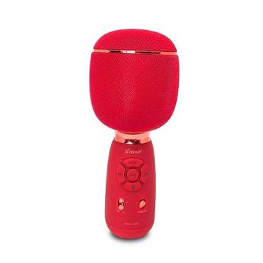 Imagem de XTRAD Microfone sem Fio Karaoke Youtuber Reporter Vermelho com 4 Estilos de Voz, Som Perfeito, Bluetooth 3.0