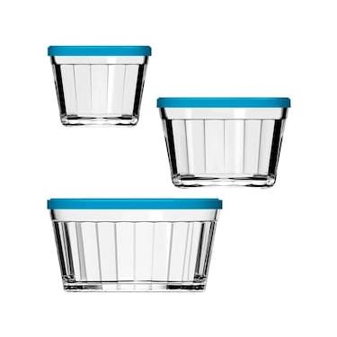 Imagem de Conjunto de Tigelas com Tampa Copo Americano em Vidro – 3 Peças