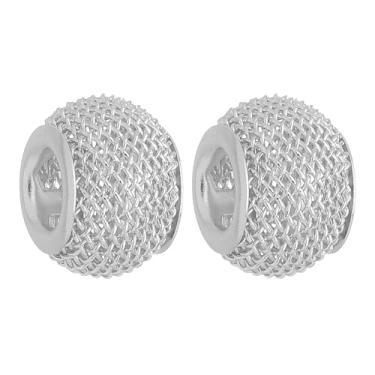 Imagem de Work Semijoias Kit 2 Berloques Separadores Murano Todas as estações Banhado a Prata 925 2 Count