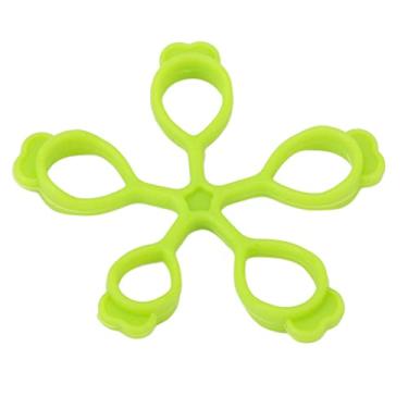 Imagem de Maca de Dedo, Maca de Dedo de Silicone Portátil Em Formato de Flor, Descompressão Lavável, 5 Furos, Maca de Dedo de Escritório (Verde 8,8 libras)