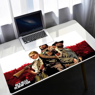 Imagem de Red dead redemption 2 90x40cm grande teclado do jogo do rato almofada computador gamer mesa tapete