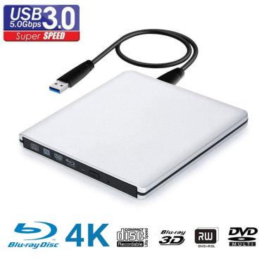 Imagem de UHD 4K Blu-Ray Player Burner  USB 3.0  Gravador de DVD Óptico Externo  BD-RE  ROM  3D  Reprodutores
