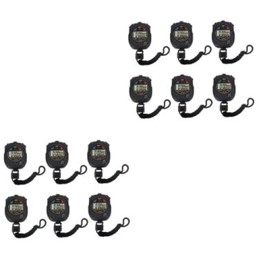 Imagem de BESPORTBLE Cronômetro Em Execução 12 Pcs Temporizador Relógios Eletrônicos Cronômetro Abs Relógio Digital Multifuncional Cronômetro Esportivo