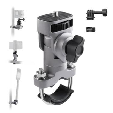 Imagem de PGYTECH Suporte de liga de alumínio CapLock U-Bolt para Insta360 Ace Pro 2/X5/X4/X3, suporte de motocicleta com 2 blocos de almofada com rosca de 0,6 cm para Gopro/Osmo Action/Acessórios de câmera de