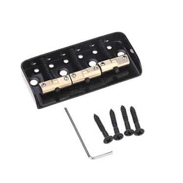 Imagem de Wilkinson WTBS Curto Ponte Telecaster com 3 Carrinhos Latão Compensadas para Guitarra estilo Tele Vintage Humbucker, Preta