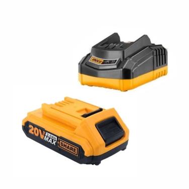 Imagem de Kit Com Carregador e Bateria Ingco Bivolt 20v