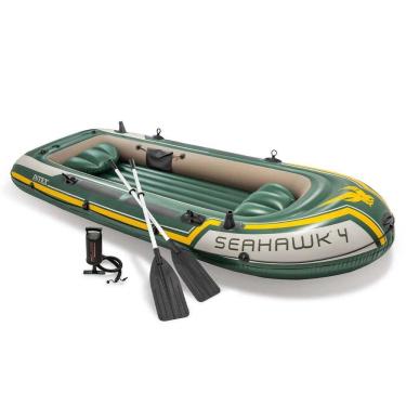 Imagem de Bote Inflável Intex Seahawk 4 Pessoas 400 Remo Suporte Motor