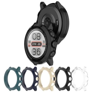 Imagem de AWADUO Capa protetora compatível com COROS APEX 2 Pro, capa protetora para Smartwatch PC capa macia e durável acessórios de relógio (preto)