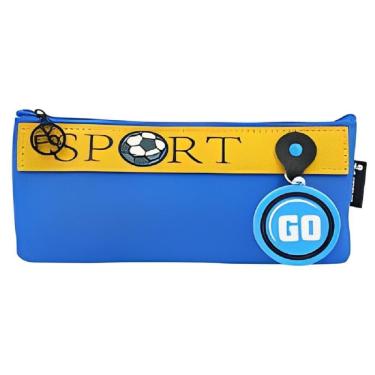 Imagem de Estojo Escolar Sport Azul 21Cm-Porta Canetas-Praticidade No