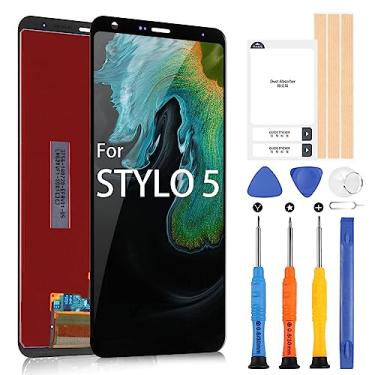 Imagem de Substituição de tela para LG Stylo 5 Stylus 5 LM-Q720 Q720MS/US Q720CS/PS 15.7 cm LCD Display Touch Digitalizador conjunto completo com ferramentas de reparo e protetor de tela