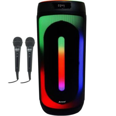 Imagem de Caixa Som Amplificada Bluetooth 1600W Rms Woofer Mp3 Usb Tws Bivolt ACA 1601 Festa II 2 Microfones