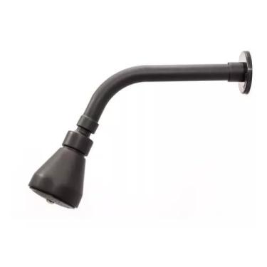 Imagem de Chuveiro Ducha De Parede Articulavel Preto Para Aquecedor A Gas E Solar Samer Metais