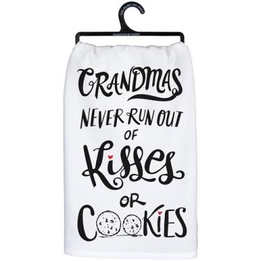 Imagem de Primitives by Kathy Toalha de prato LOL Made You Smile quadrada, beijos ou biscoitos de 71 cm