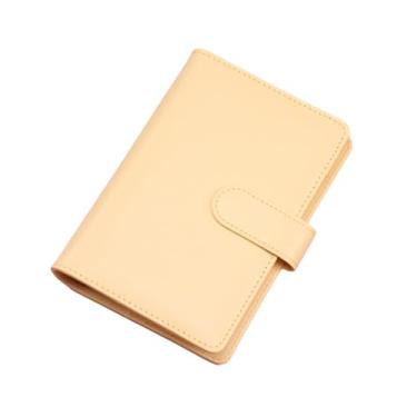 Imagem de Joucien Caderno A6 Creative Macaron Hand Ledger PU Binder - Fivela - Amarelo (sem página interna)