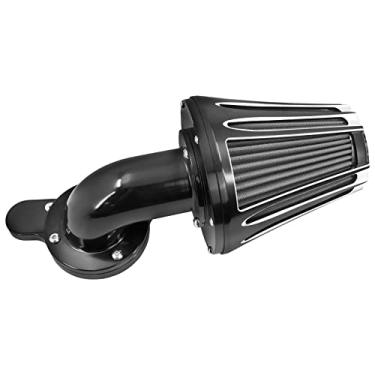 Imagem de HDBUBALUS Kit de limpador de admissão de ar Sucker adequado para Harley Sportster 883 1200 48 72 2004-Later (preto cinza)