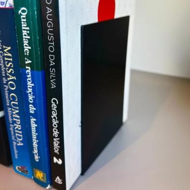 Imagem de aparador de livros para estante acrilico (Preto)