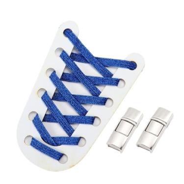 Imagem de Elastic Shoelaces Sneakers Fashion Mix And Match Colors Quick Shoelaces Suitable For All Shoes(Royal blue)