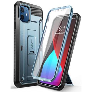 Imagem de SUPCASE Capa Unicorn Beetle Pro Series para iPhone 12 Mini (versão 2020) 5,4 polegadas, protetor de tela integrado com coldre robusto de corpo inteiro, Cerúlea, UBPro