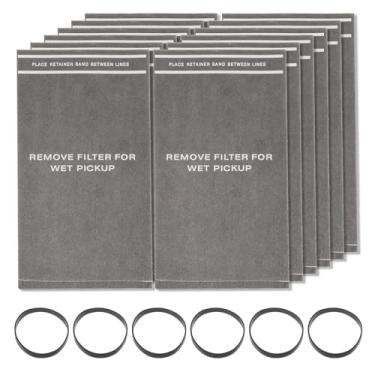 Imagem de EPLZON 9-38737 Saco de filtro de pano de poeira seco e molhado reutilizável adequado para a maioria dos artesãos Aspiradores de pó de 2 a 2,5 galões e aspirador de pó Powerhead Bucket (12 sacos de