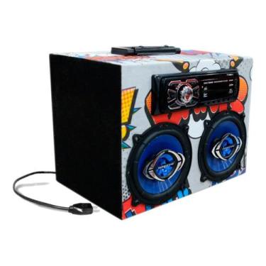 Imagem de Caixa Som Bluetooth Usb Pen Drive Hurricane 5 Polegadas 180w - Oesteso