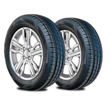 Imagem de Jogo com 2 Pneus Novos Haida 205/70R15 8 Lonas para Veículos de Carga 