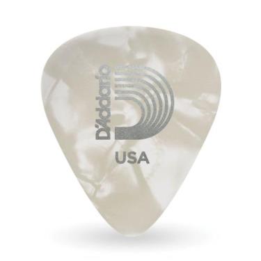 Imagem de Palheta Celulóide Branca Perolada Leve D Addario 1CWP2-10 - D ADDARIO 