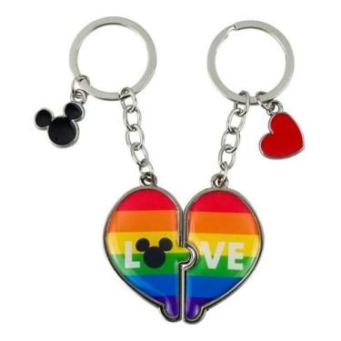 Imagem de Jogo Kit 2 Chaveiros Presente Amor Lgbt Arco-íris Mickey  - Disney, Ch