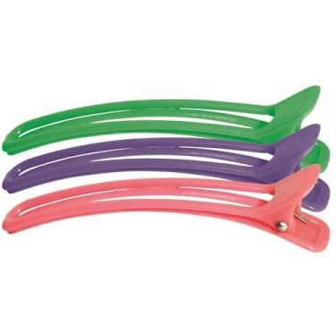 Imagem de Clips Plásticos Para Cabelo Bico De Pato 03 Unidades - Santa Clara