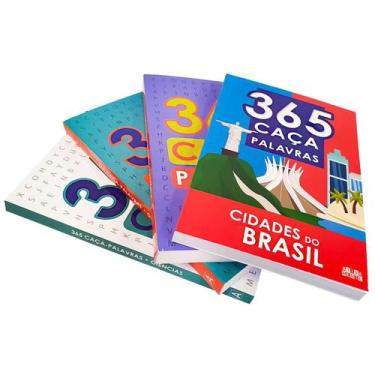 Imagem de Kit 4 Livros 365 Caça Palavras Ativamente Com Letra Grande