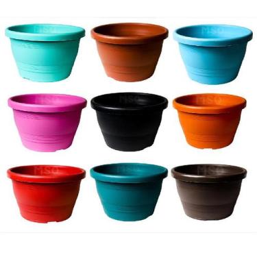 Imagem de 5 Vasos para plantas Cuias 18 Funda E Alta De 1,7 L Rosa Do Deserto pe