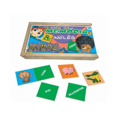 Imagem de Jogo da Memória Infantil Animais Inglês - Simque