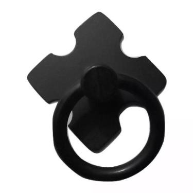 Imagem de Puxador argola na cor preto para moveis com 10 unidade - Telis Feragen