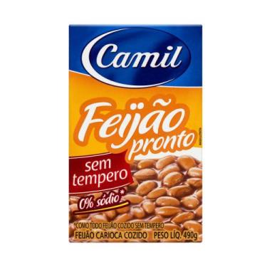 Imagem de Feijão Carioca Pronto Sem Tempero Camil 490g