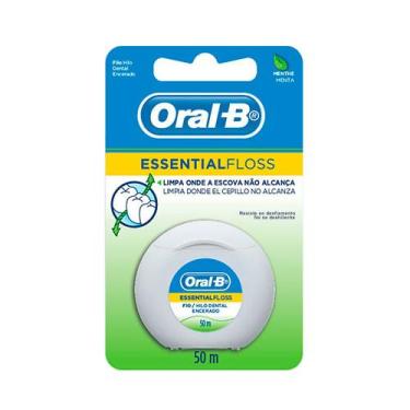 Imagem de Fio Dental Oral-B Essential Floss Encerado Sabor Menta com 50m - Oral 