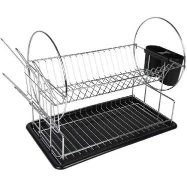 Imagem de Escorredor de Louça Maggiore Preto 2 Andares 008217 Mor