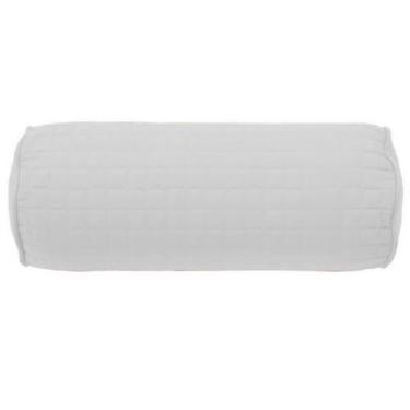 Imagem de Almofada Rolinho Pastilha Plaza Com Enchimento Lavive Branco, 20, Bran