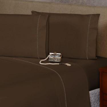 Imagem de Kit 2 Fronhas Ponto Palito 90x50cm Percal 180 Fios 80% Algodão - Bem M