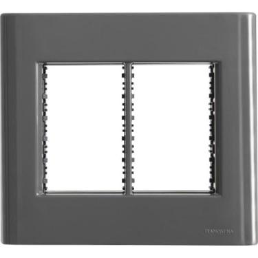 Imagem de Placa 6 Postos 4x4 Tramontina Giz Titânio com Suporte